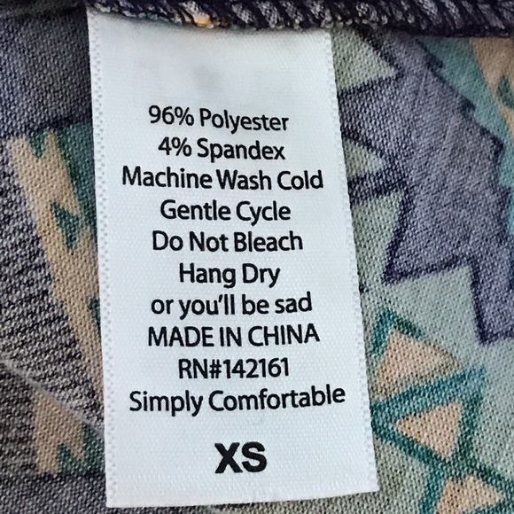 LulaRoe Carly Southwestern Pattern Dress, Green - Picture 5 of 7